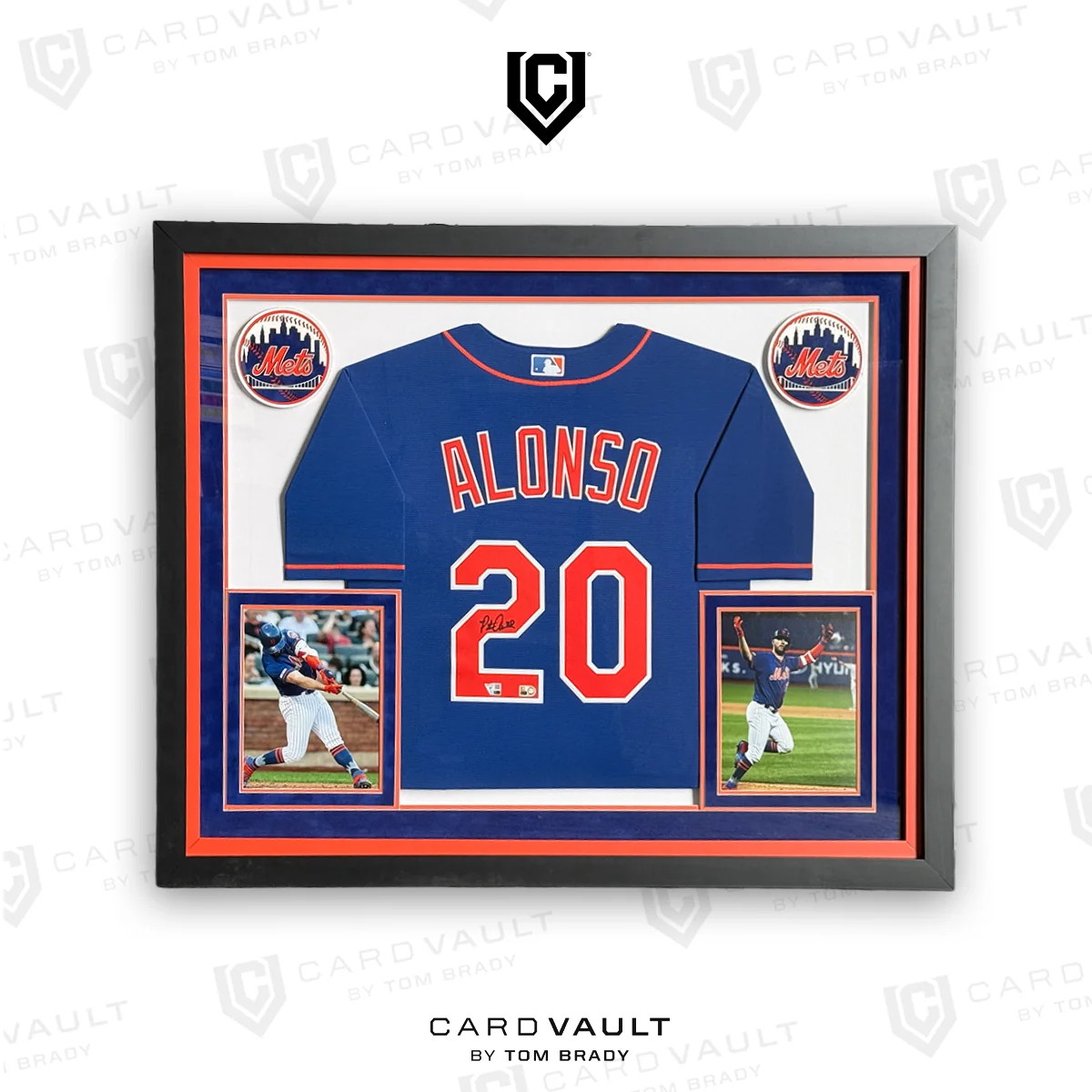 Pete Alonso New York Mets Fanatics Authentic Autographed Deluxe Framed Blue Nike Replica Jersey